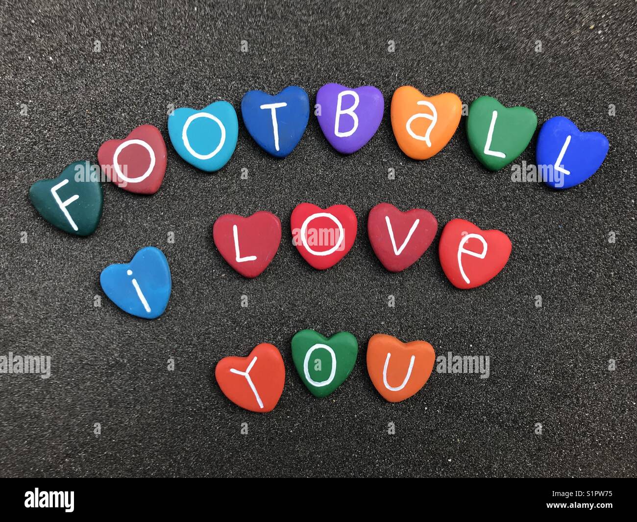 Football I love you Stock Photo