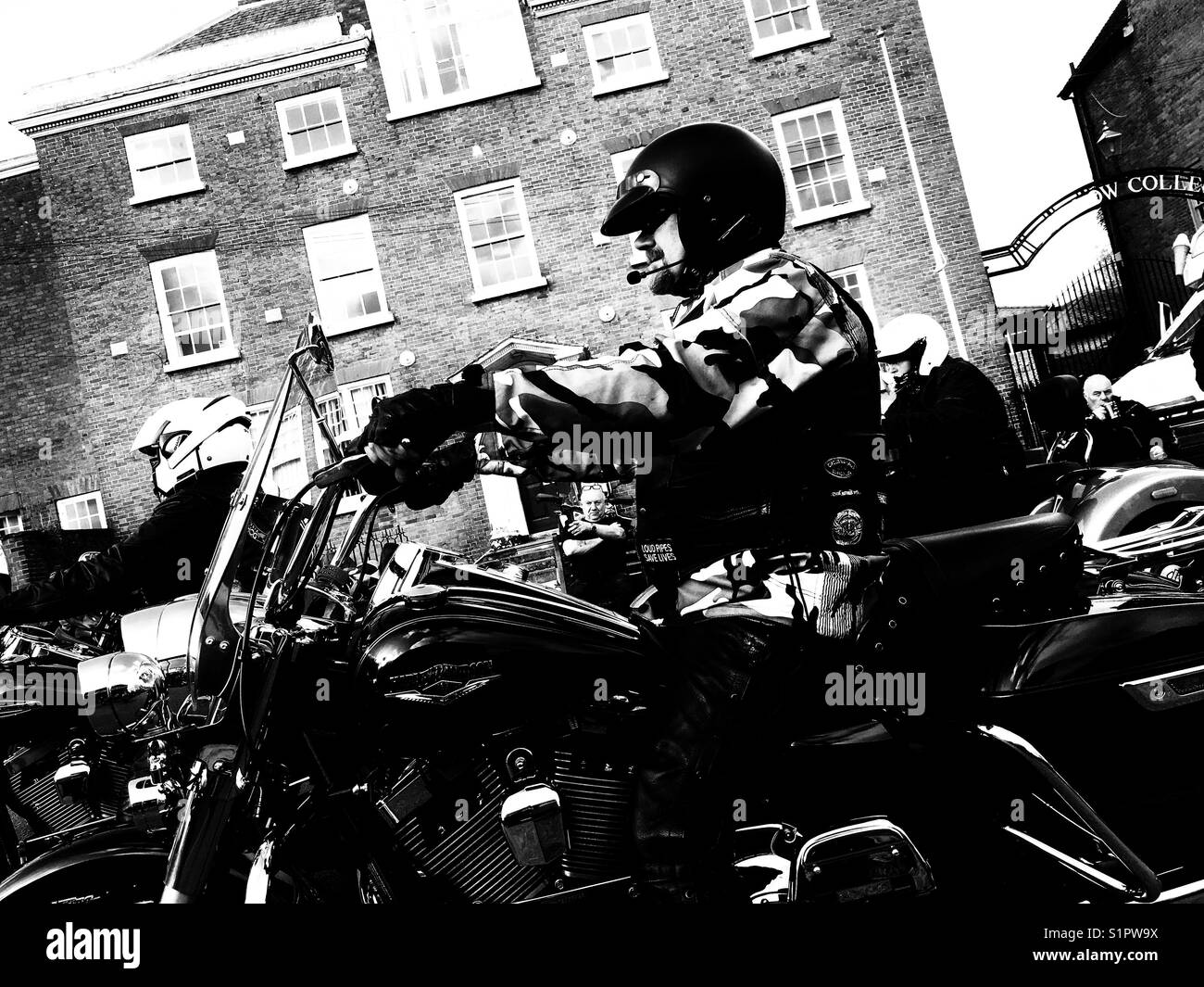 Harley Davidson motorcyclist Stock Photo Alamy