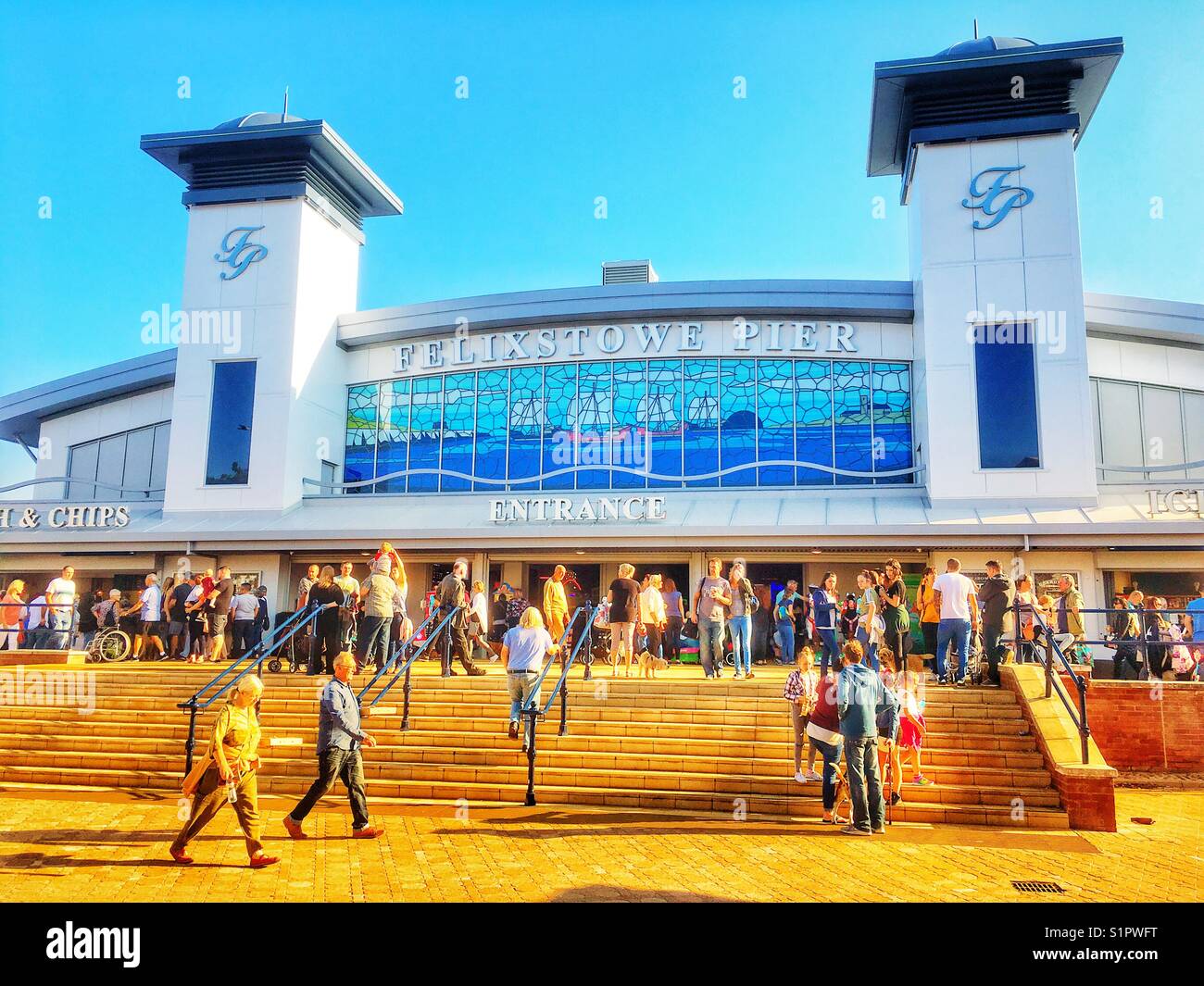 Felixstowe pier Suffolk England - Smartphone Captured Stock Image