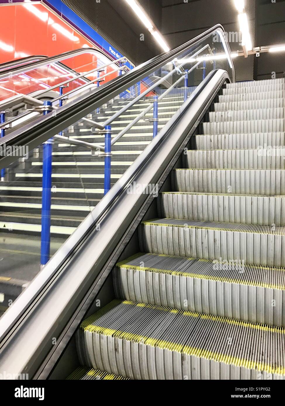 Escalator. - Smartphone Captured Stock Image