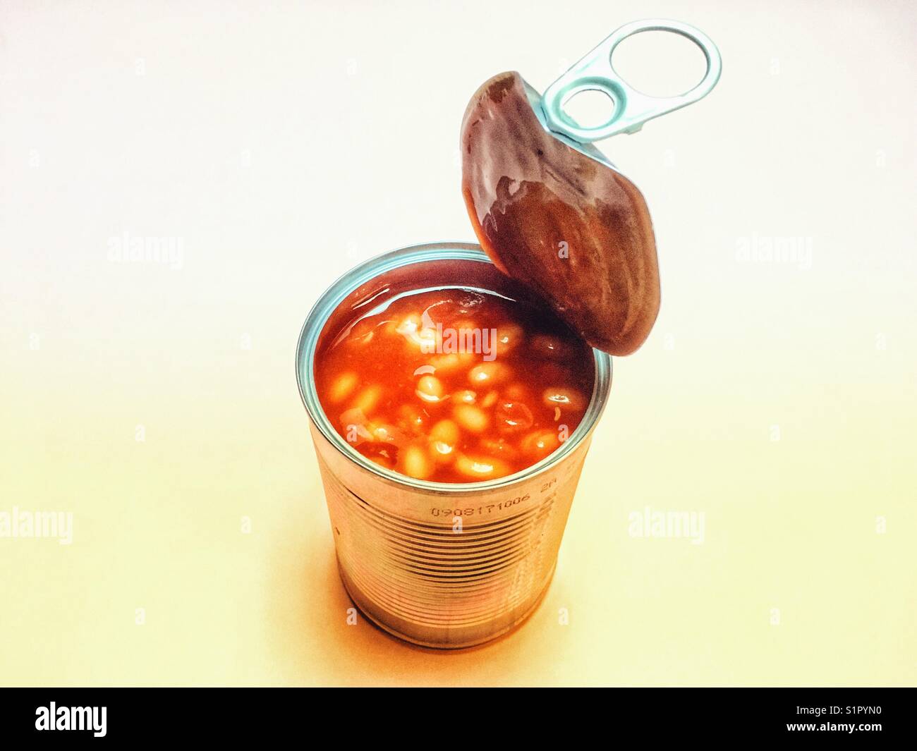 Tin of baked beans - Smartphone Captured Stock Image