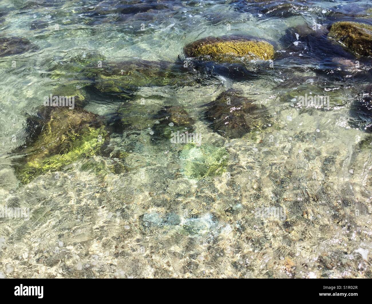Crystal clear water - Sea of Cortez. Stock Photo