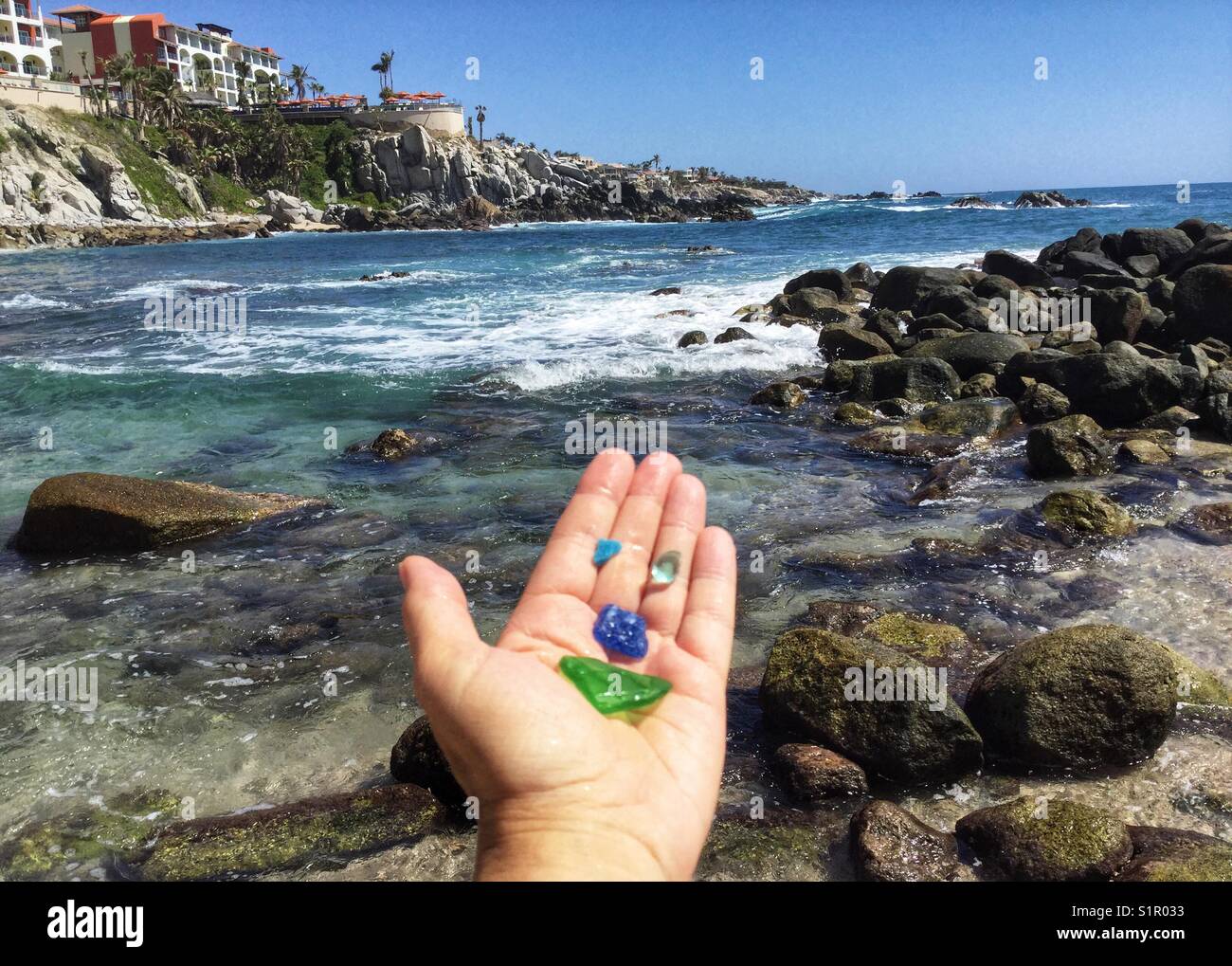 Ocean Blue Beach Glass