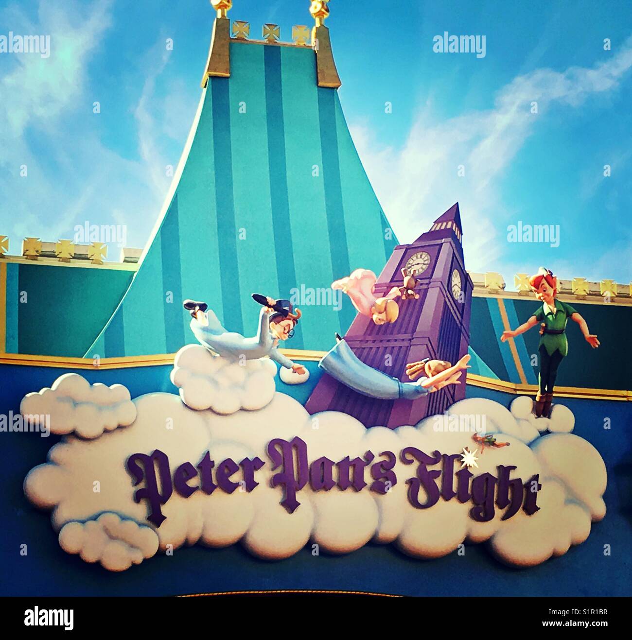 Peter Pan's Flight Stock Photo