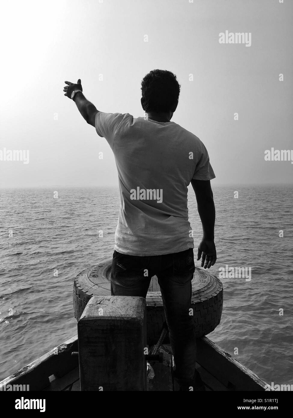 A high sea navigator - Smartphone Captured Stock Image