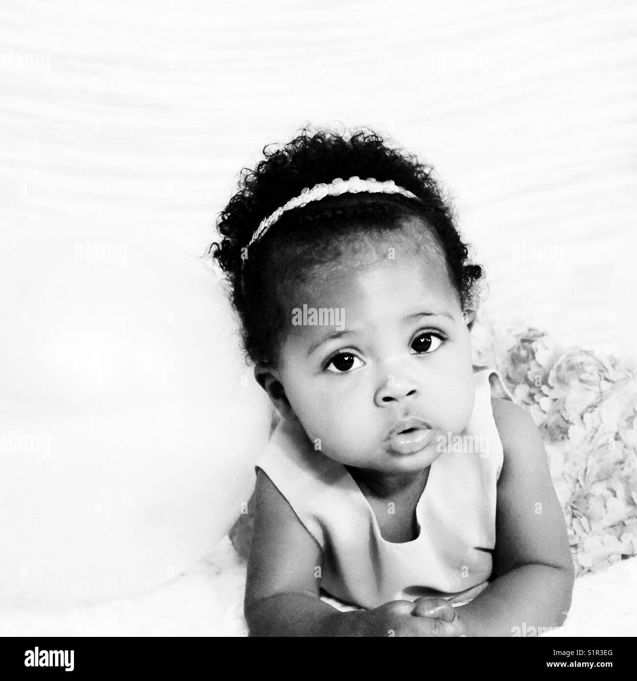 African American baby girl Stock Photo