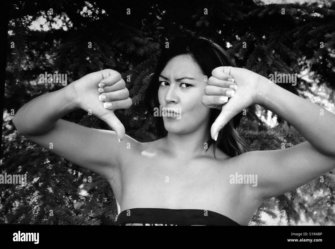 Two Thumbs down - Smartphone Captured Stock Image