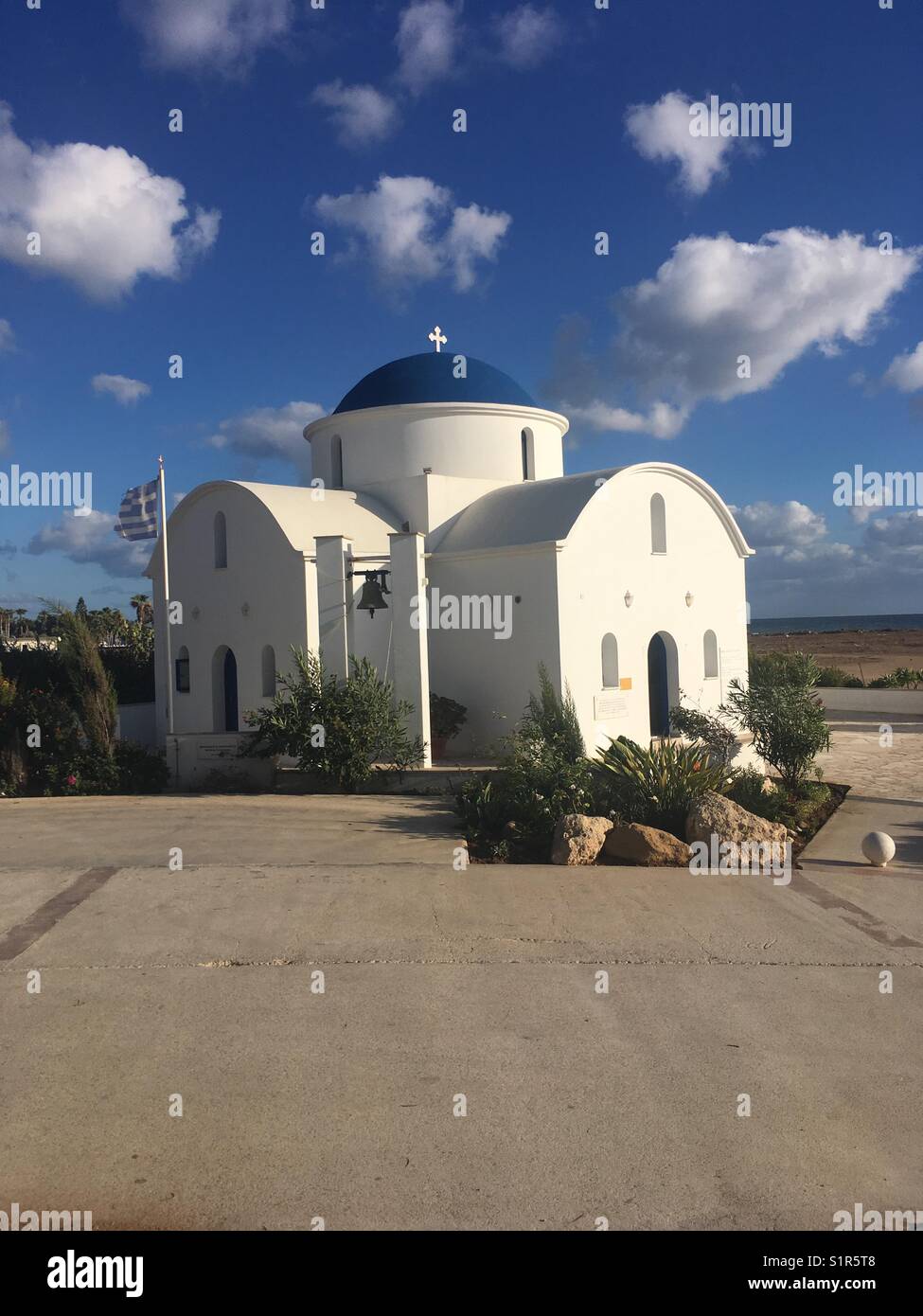 Beautiful Greek church Stock Photo