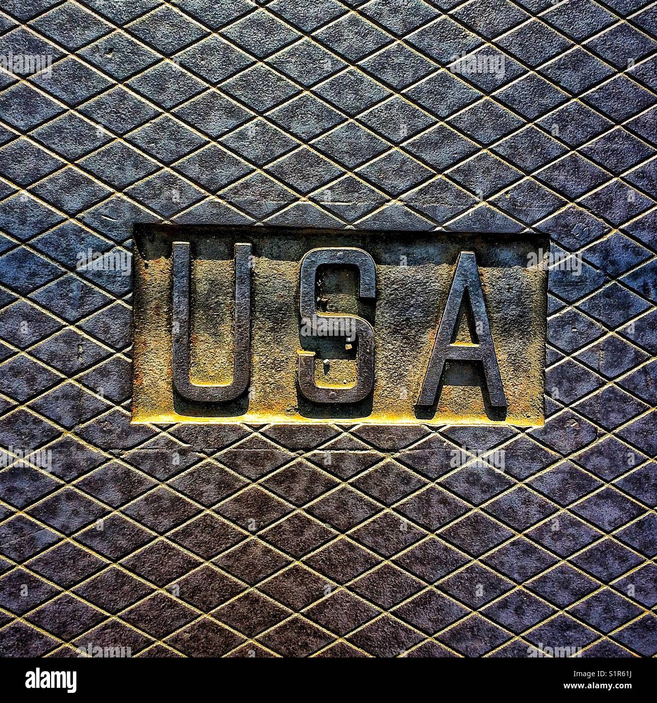 USA signage - Smartphone Captured Stock Image