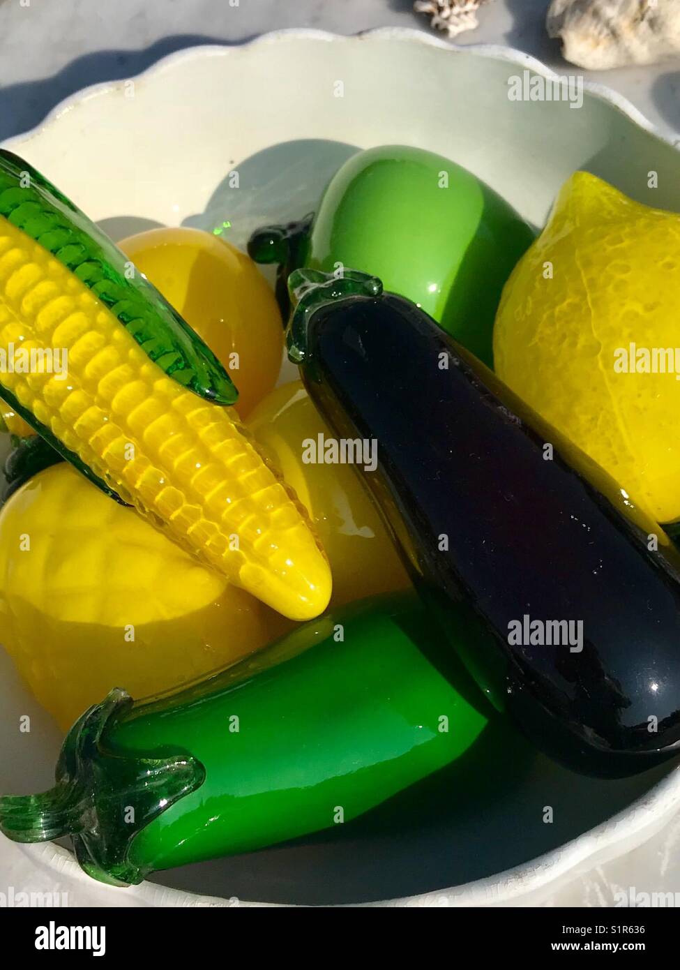 Glass vegetables - Smartphone Captured Stock Image