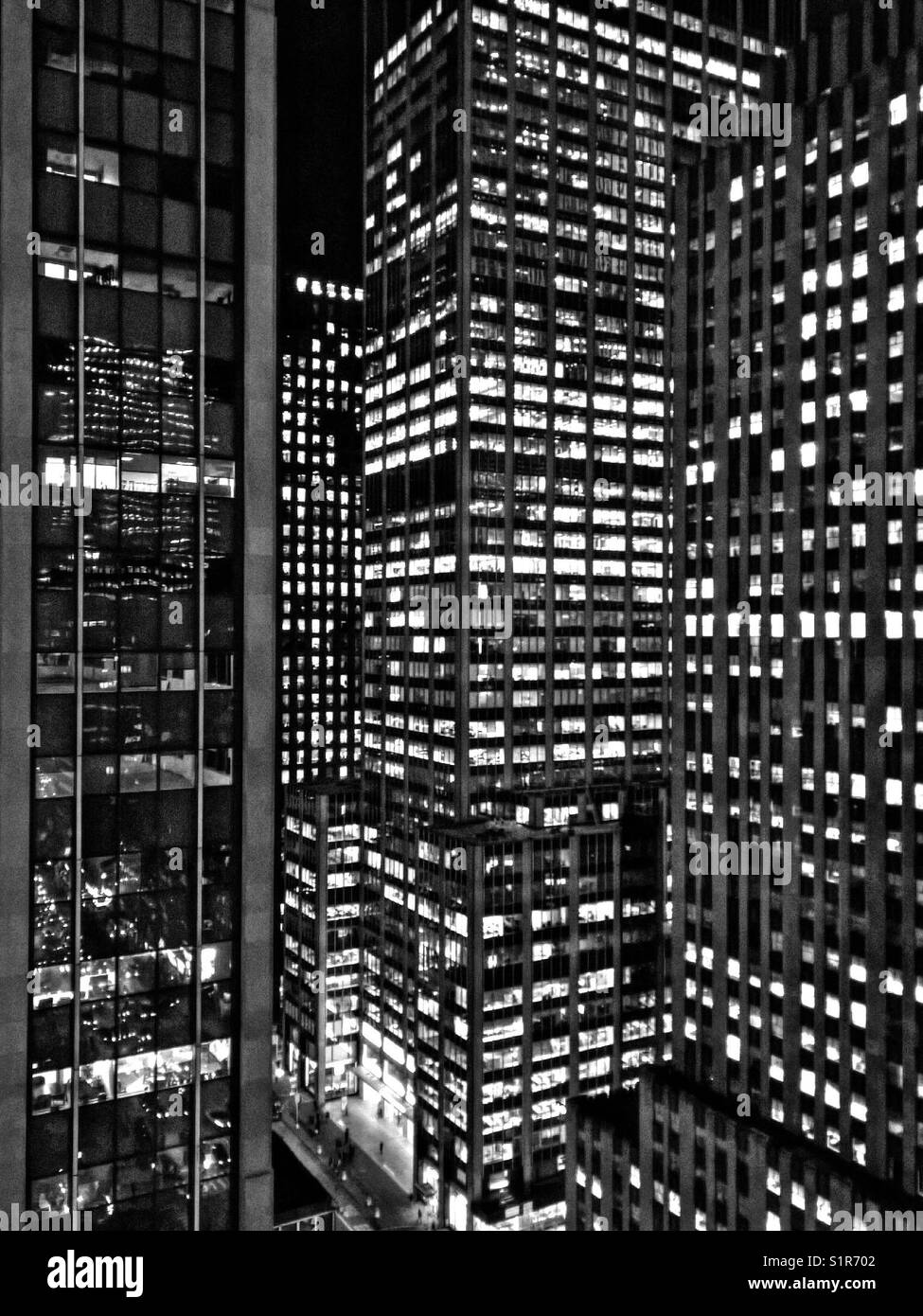Rockefeller center office space concentrated in Midtown Manhattan - Smartphone Captured Stock Image