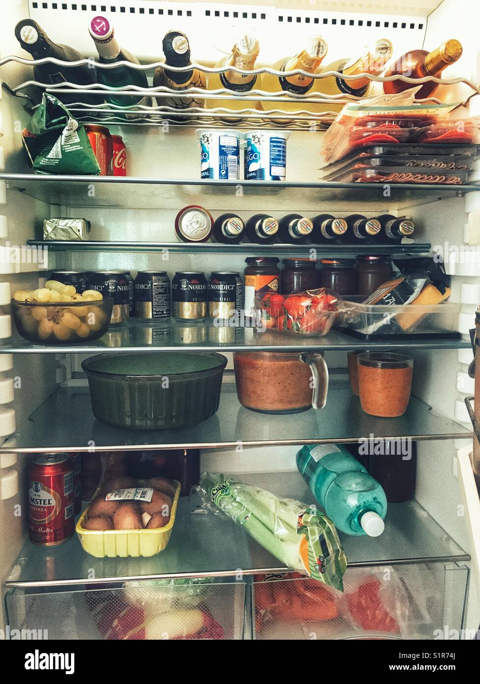 Well stocked fridge Stock Photo Alamy