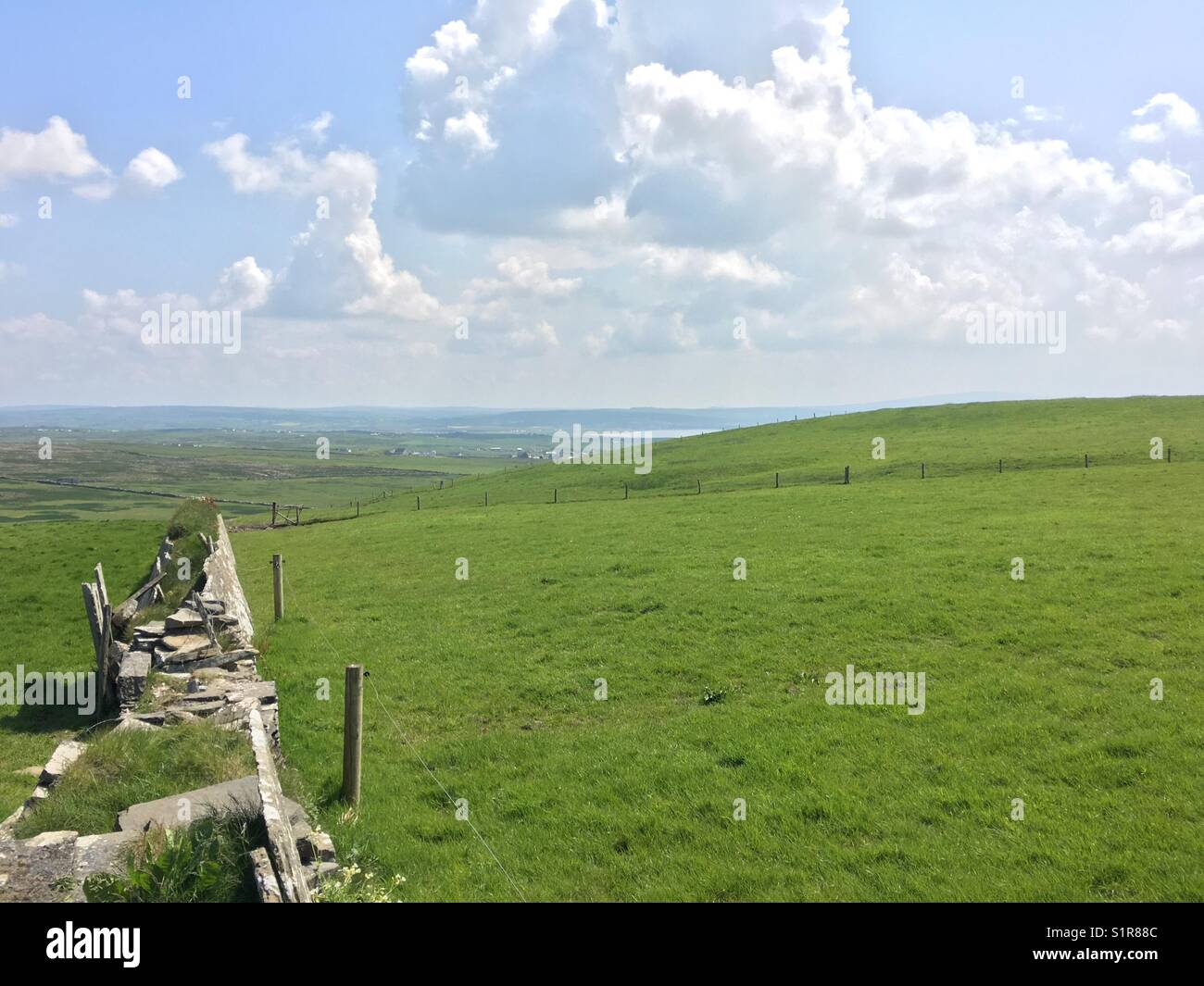 Geen hills of southwest Ireland in summer Stock Photo