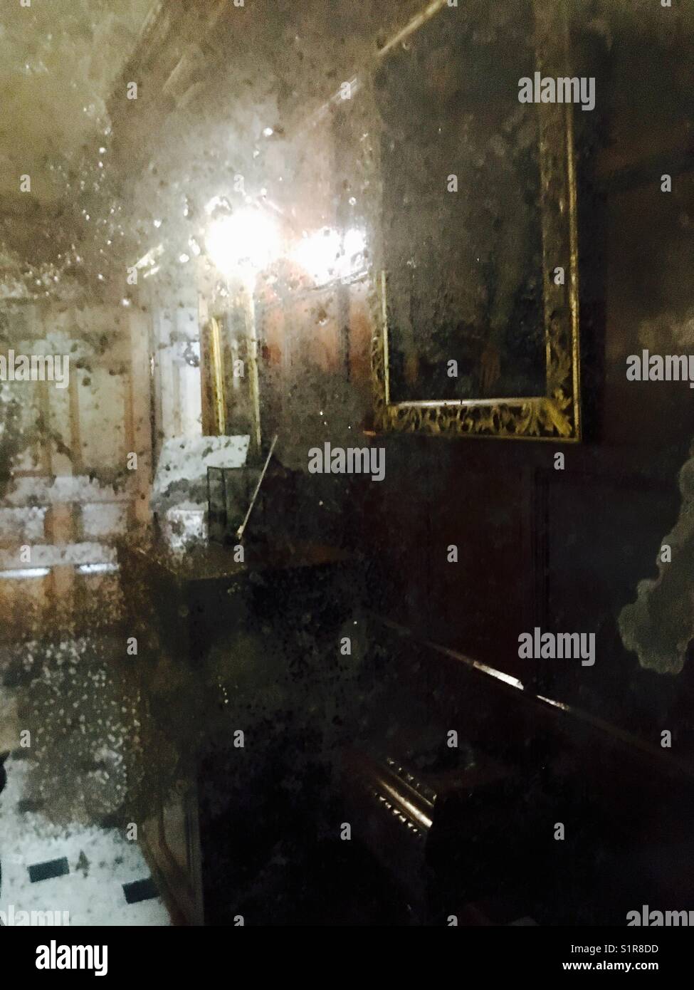 Reflection in an Antique Mirror - Smartphone Captured Stock Image