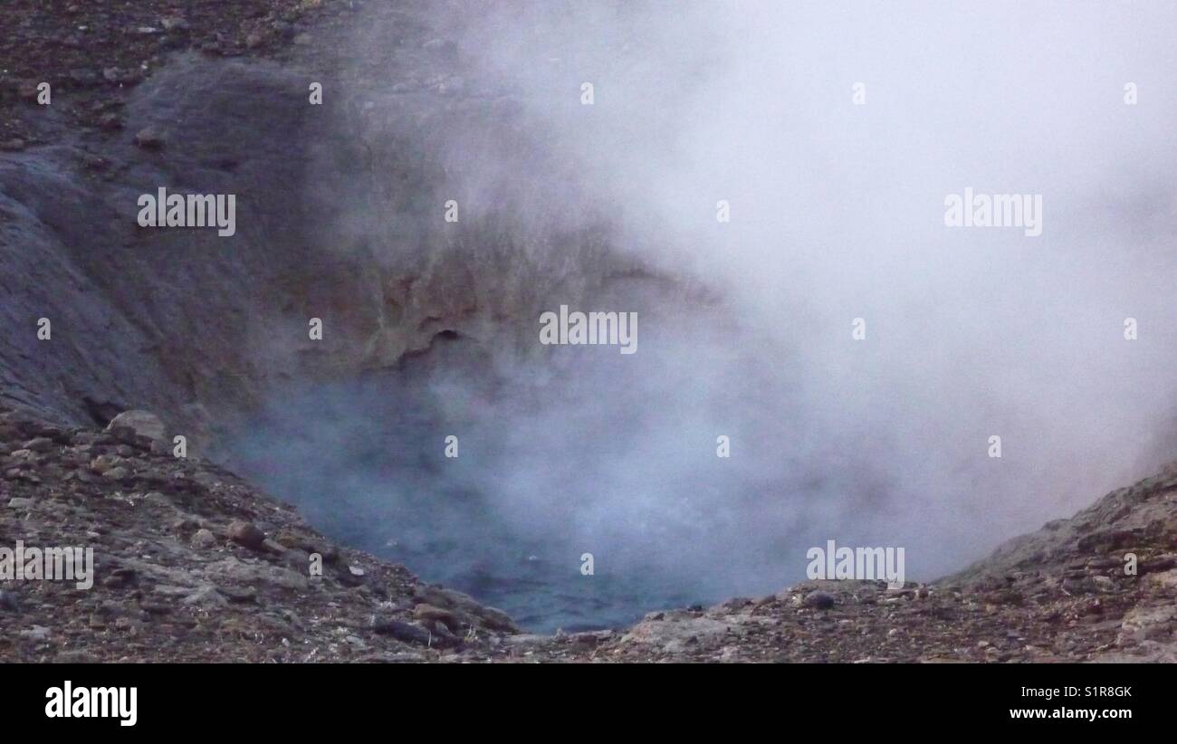 Blue geyser Stock Photo