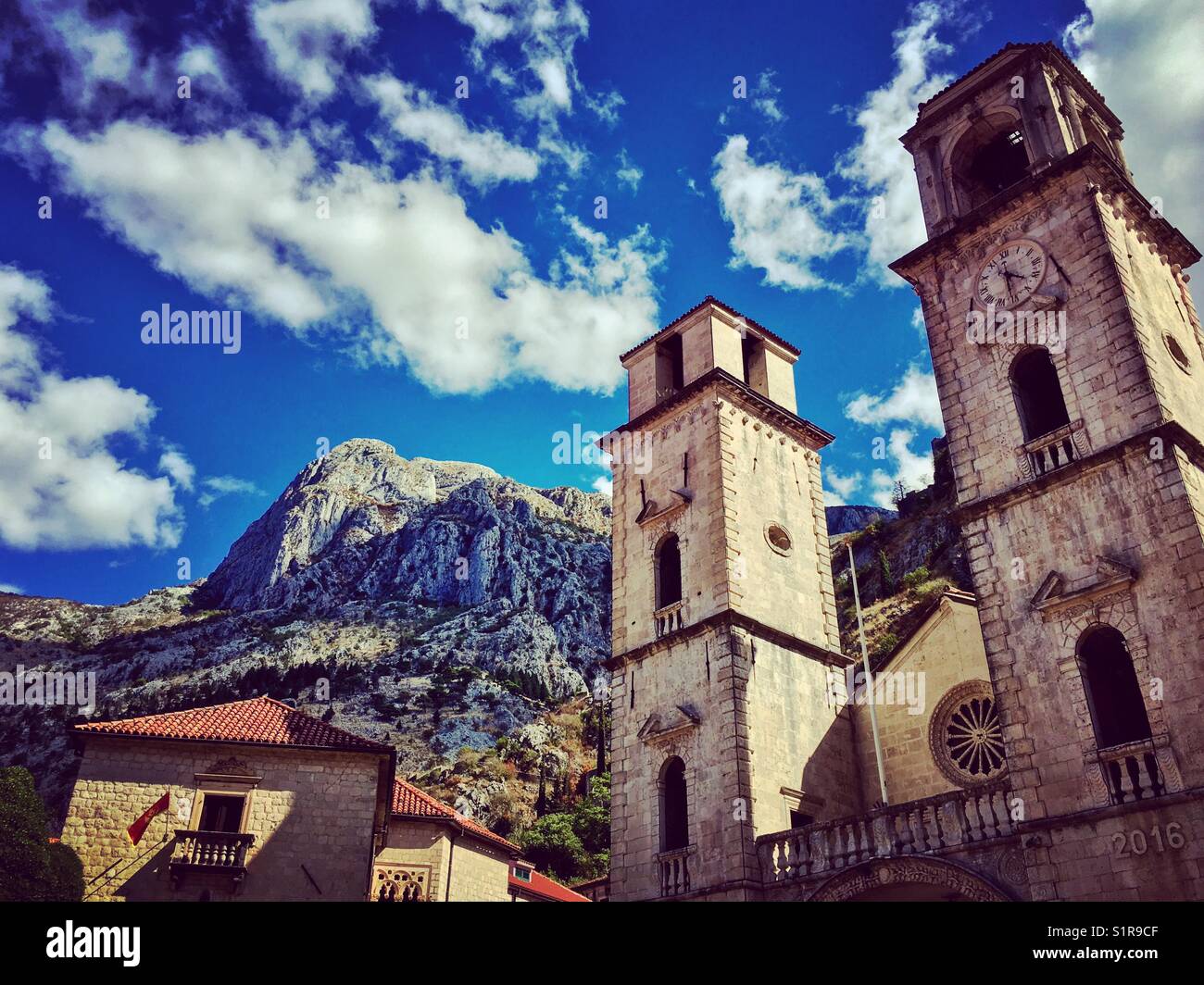 The Catholic Church in Kotor Montenegro - Smartphone Captured Stock Image