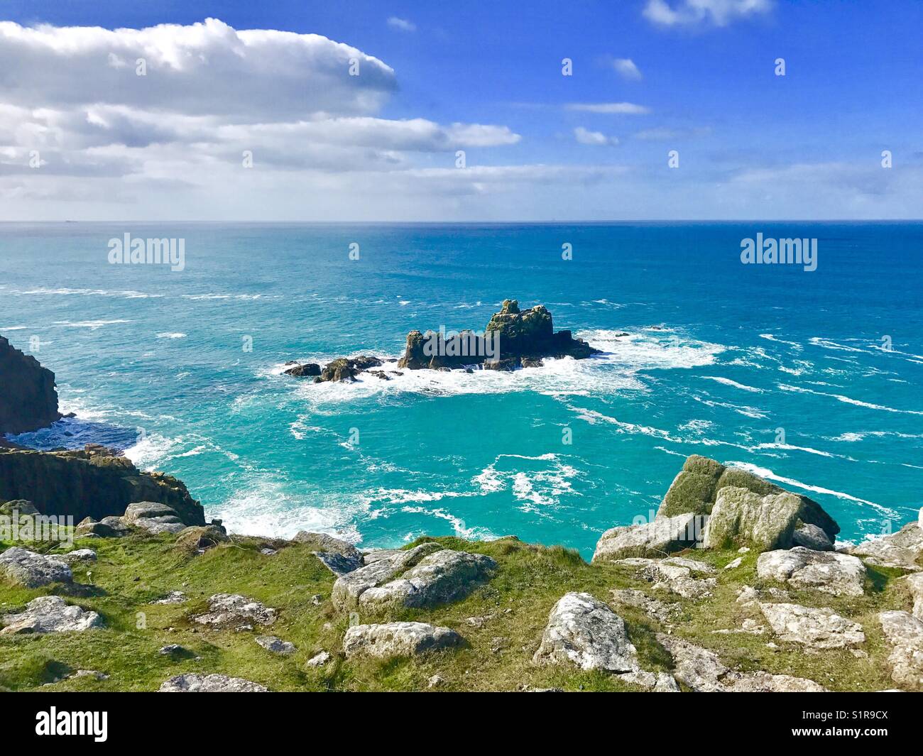 Lands end Cornwall Stock Photo Alamy