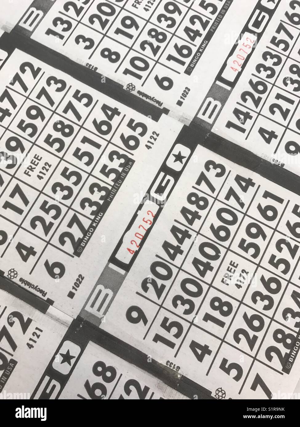 Bingo bingo bingo.  Let's win some bingo. - Smartphone Captured Stock Image