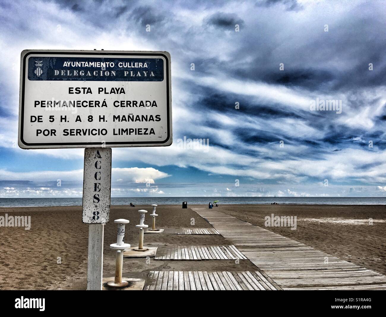 Mediterranean beach Cullera Spain 2017 Stock Photo