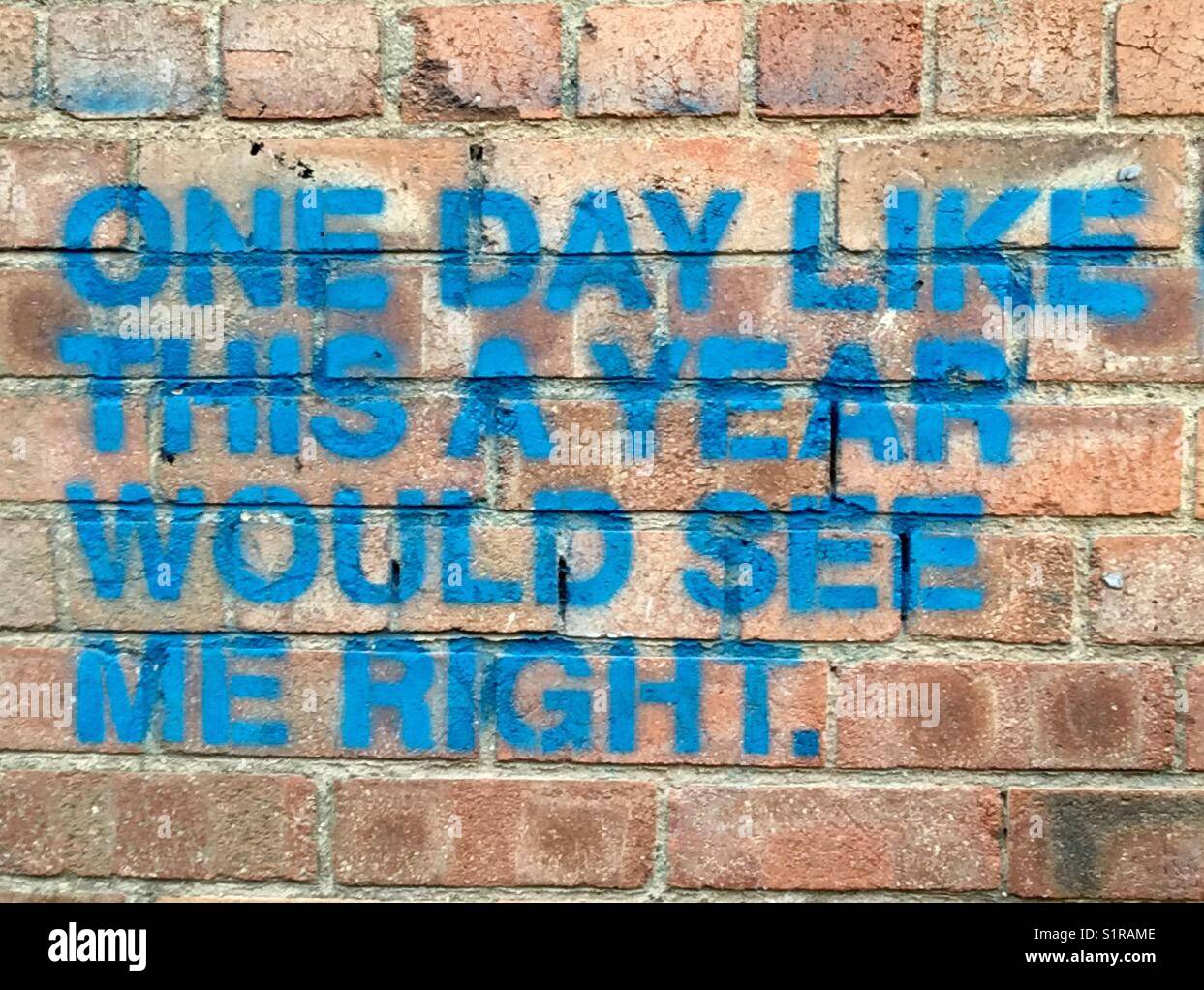 One Day like this a year would see me right. Humber Street, Hull, City of Culture - Smartphone Captured Stock Image