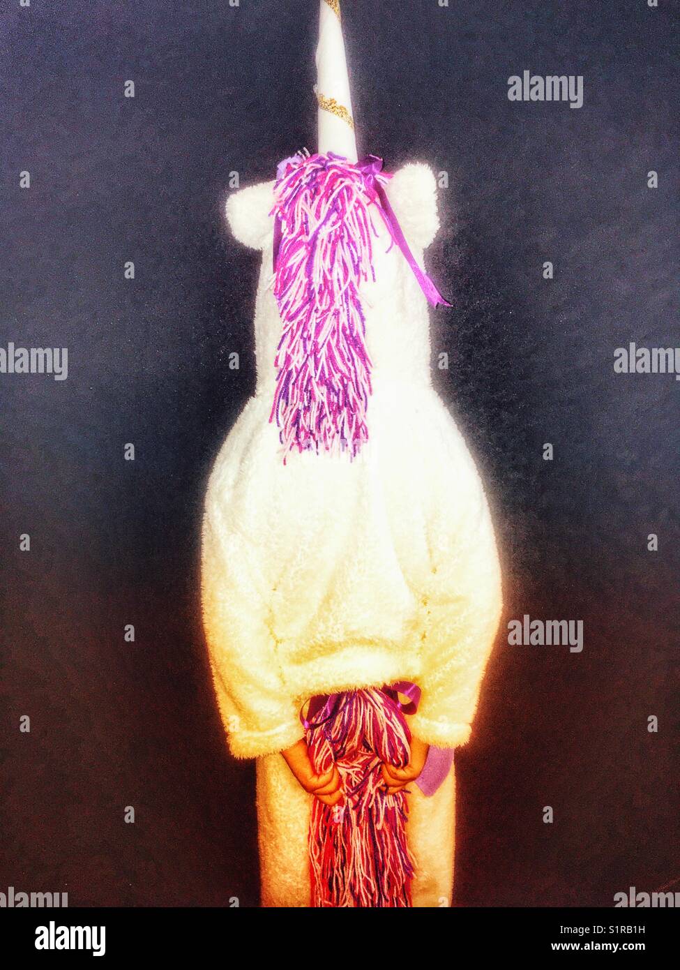 Costume unicorn - Smartphone Captured Stock Image