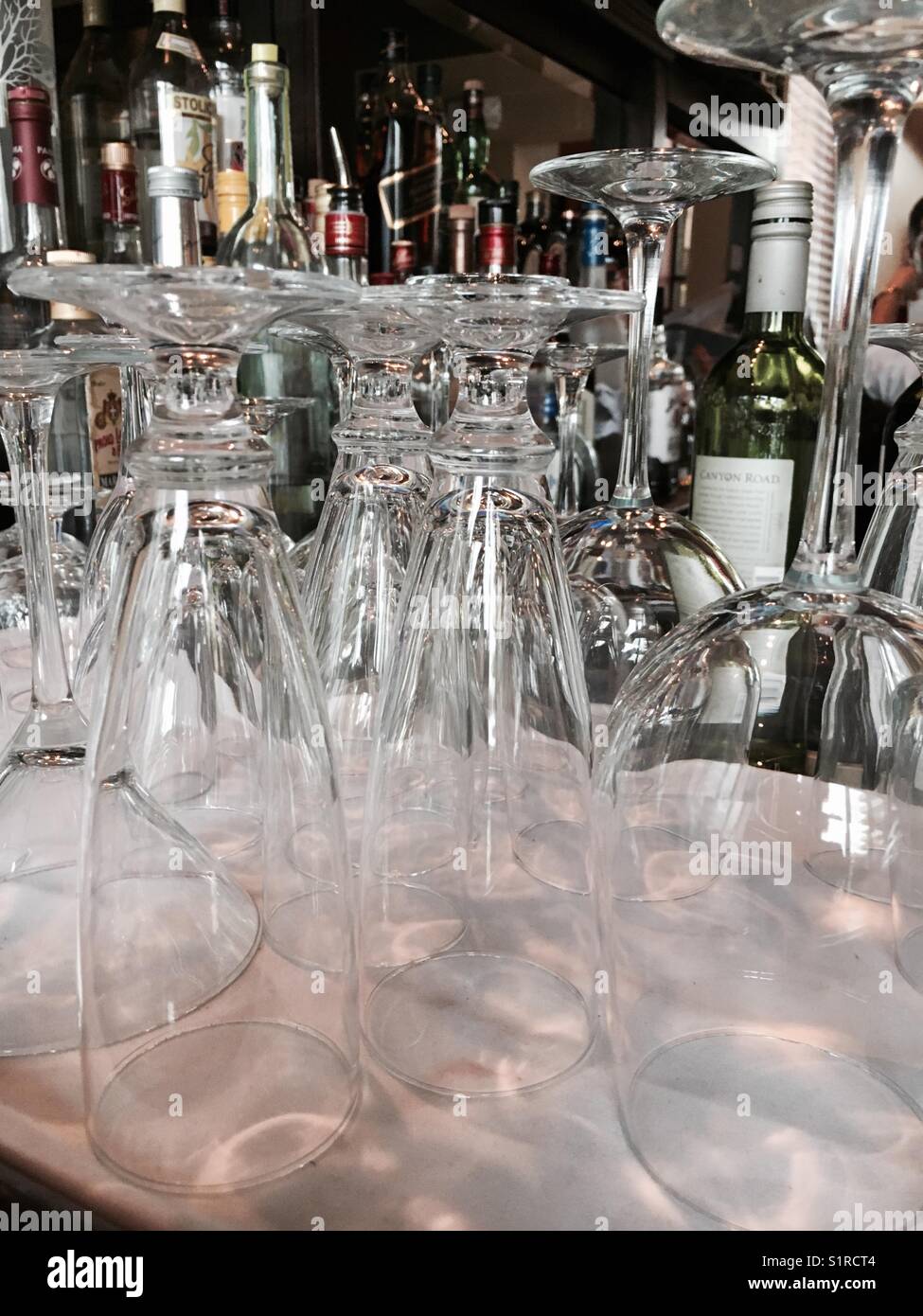 Bar glasses - Smartphone Captured Stock Image