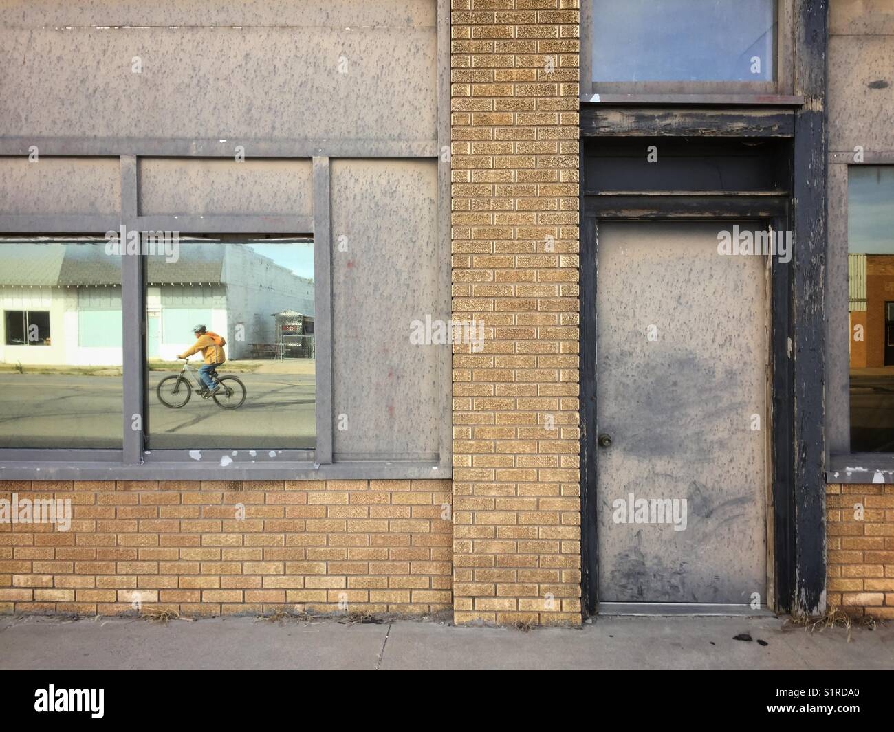 Bicycle reflection Stock Photo