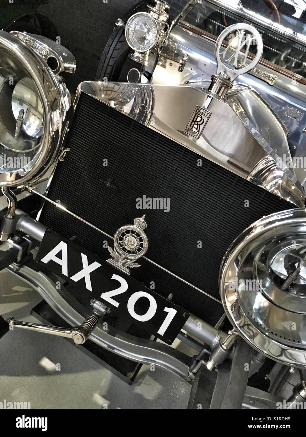 Vintage Rolls Royce Silver Ghost motor car - Smartphone Captured Stock Image