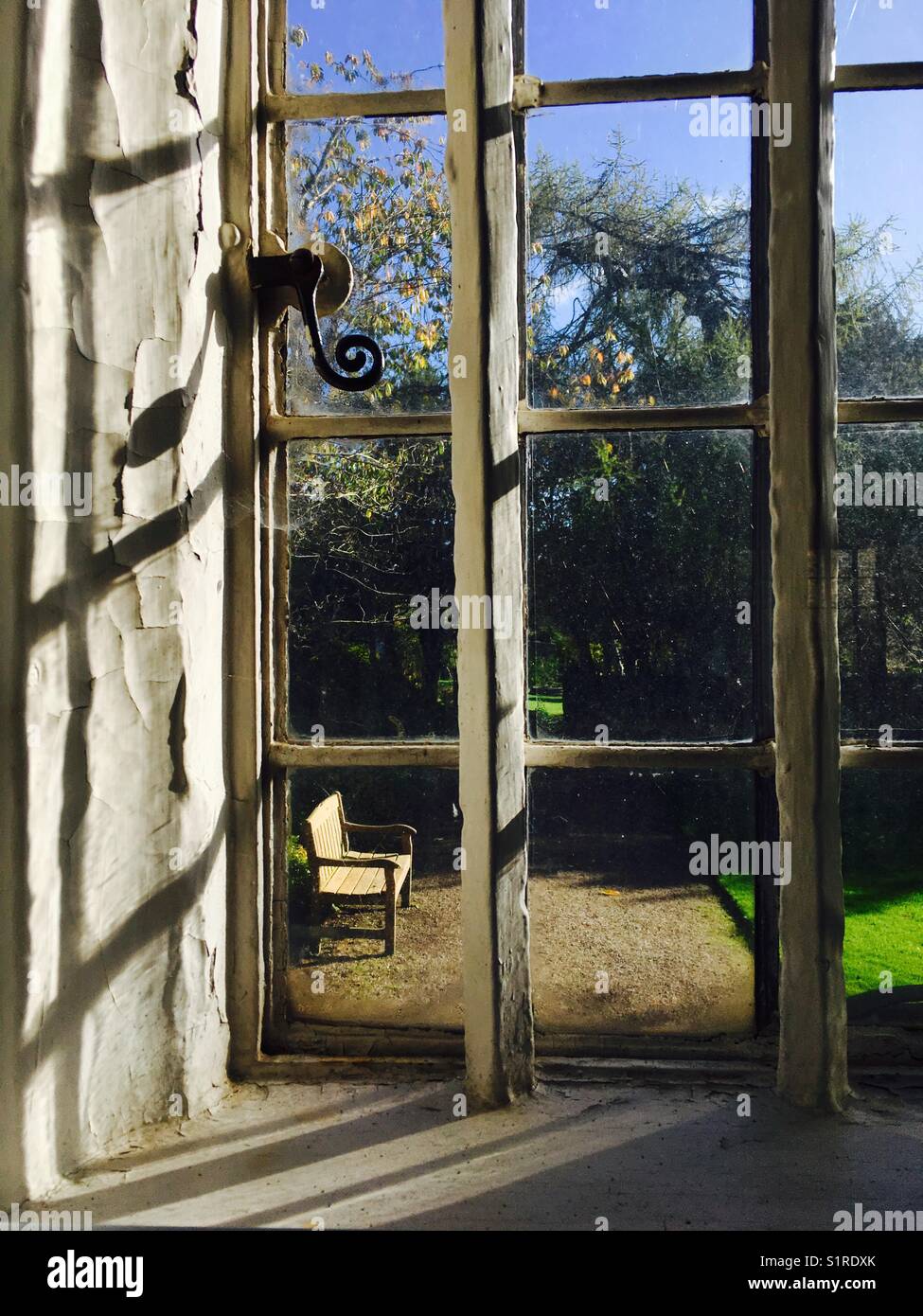 View through an old window - Smartphone Captured Stock Image