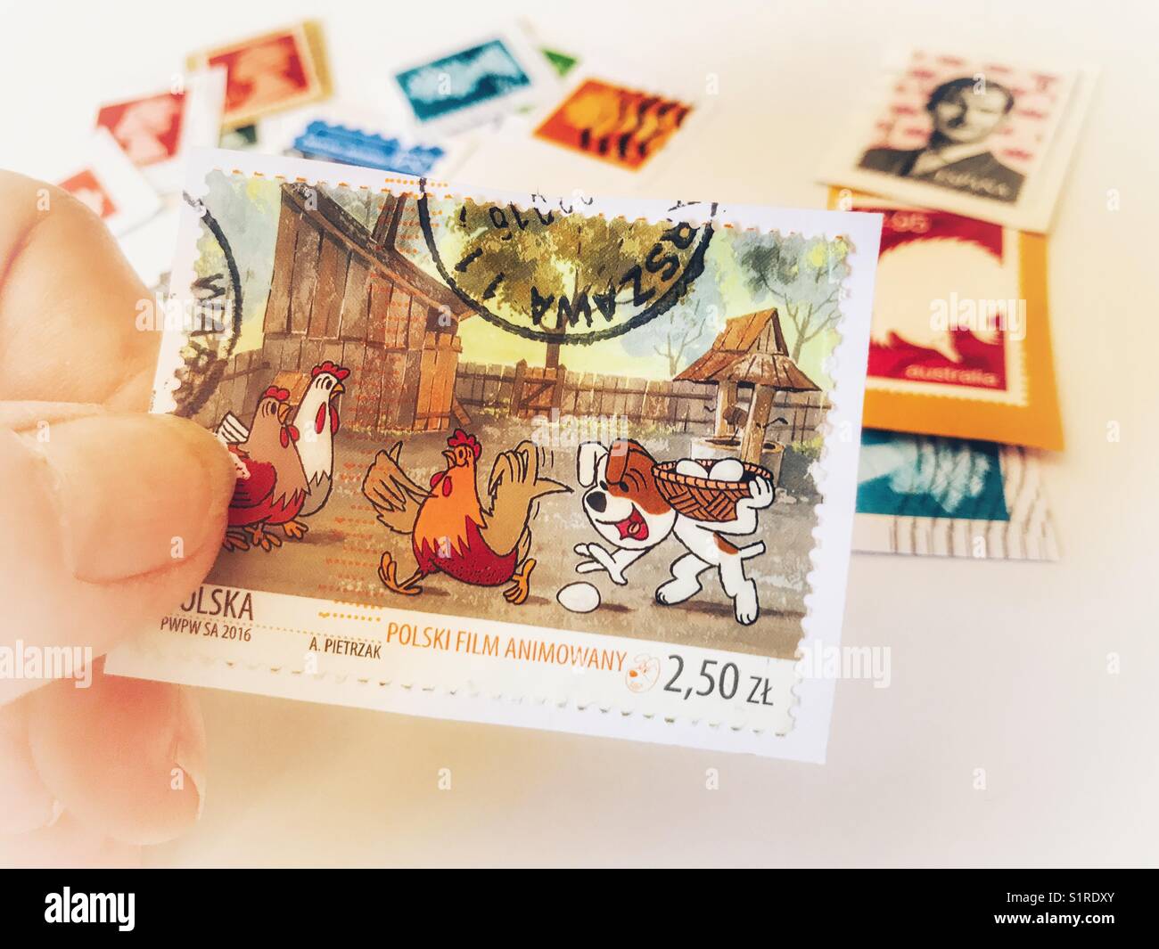 Hobbies, stamp collecting Stock Photo Alamy
