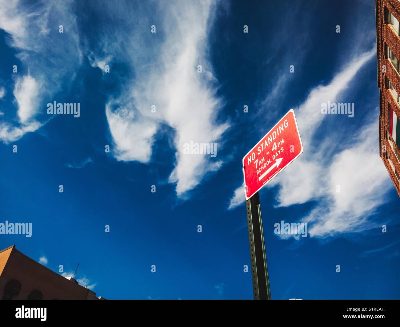 Alternative parking sign in Park Slope, Brooklyn NY Stock Photo