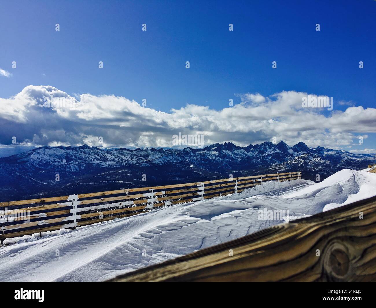 Mammoth Mountain from 14,000 Feet Stock Photo