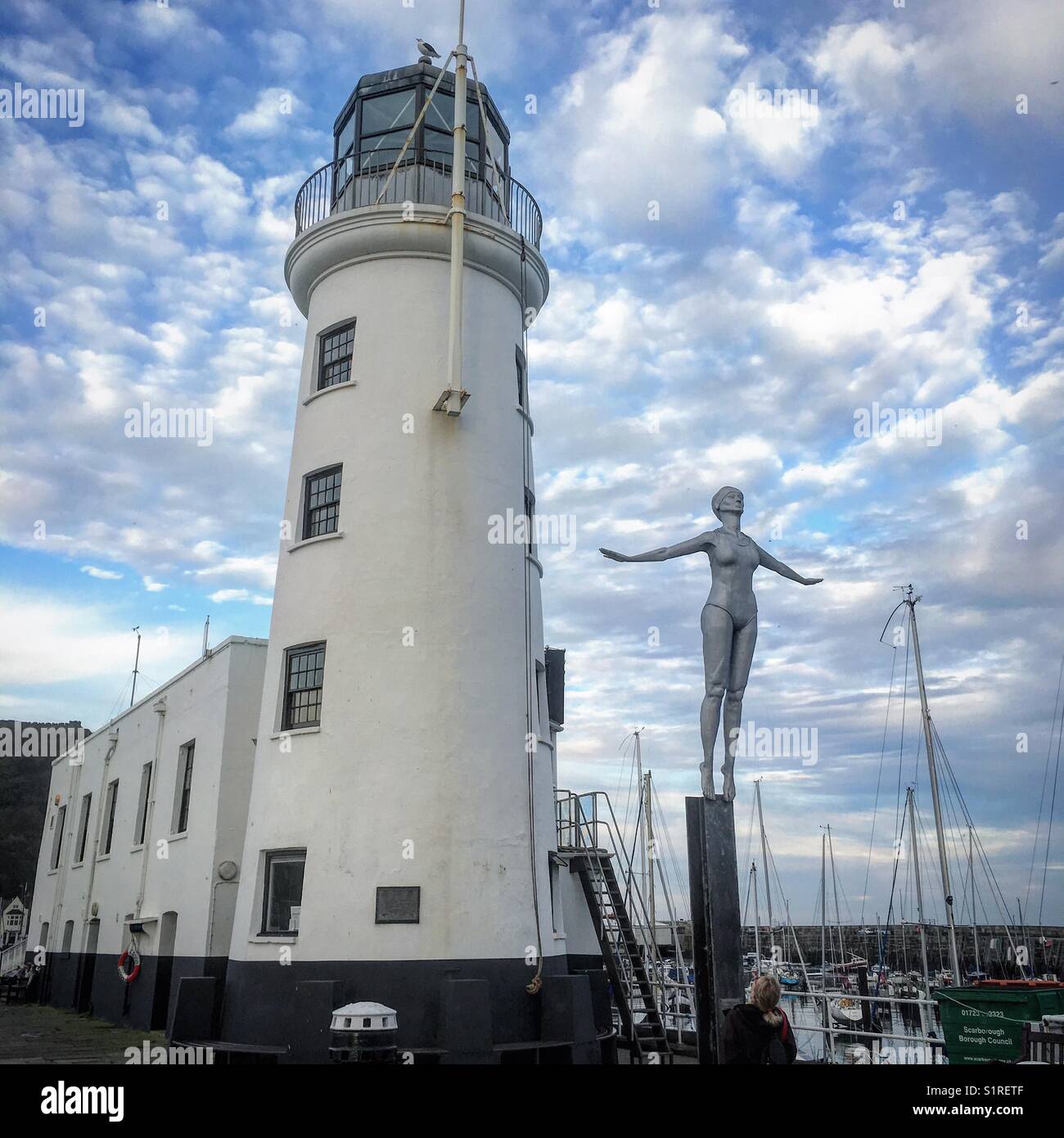 Scarborough lighthouse - Smartphone Captured Stock Image