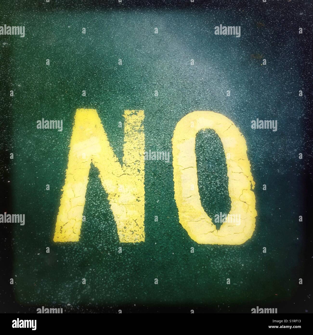 Word NO - Smartphone Captured Stock Image