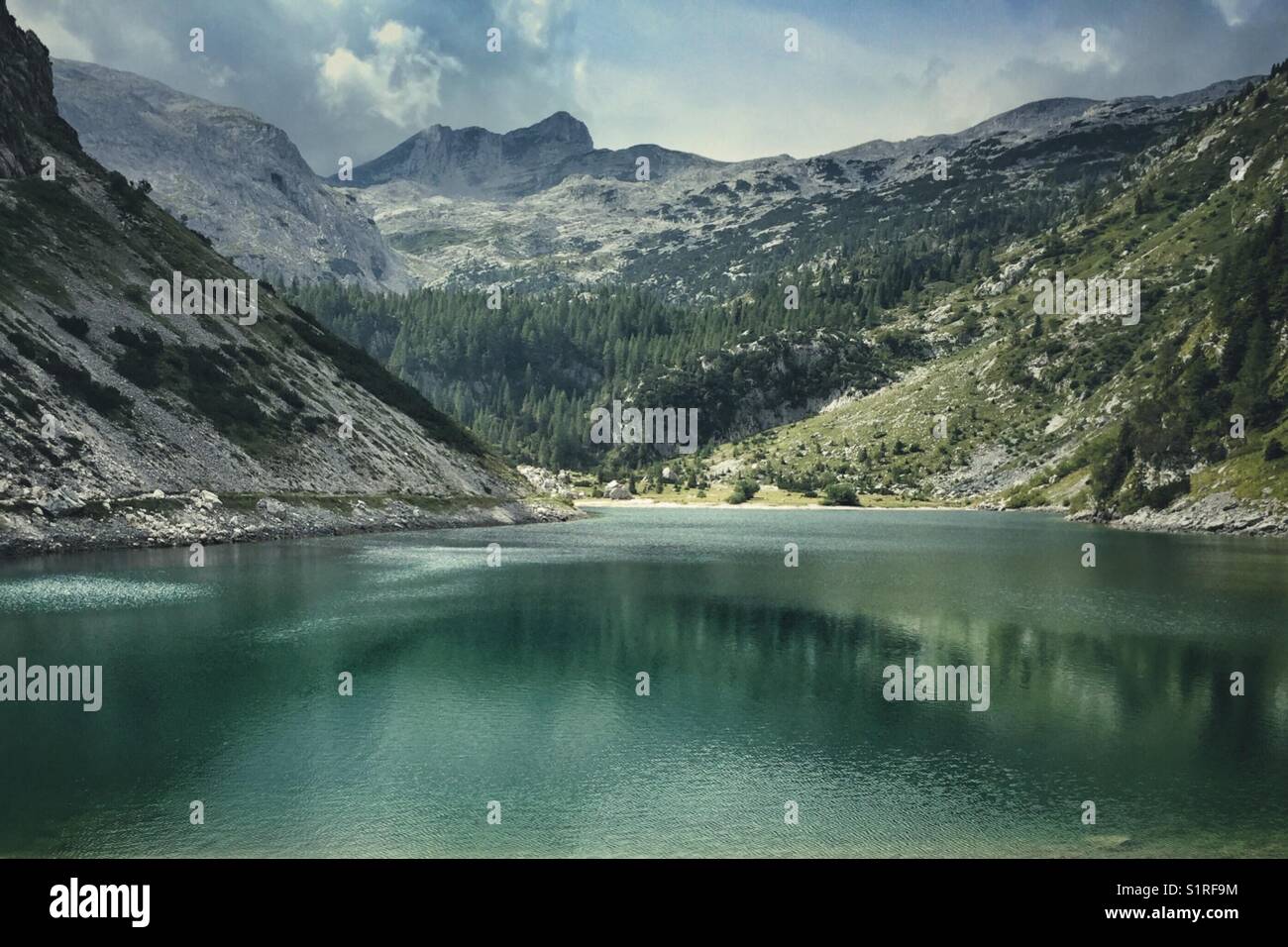 Krn Lake, Julian Alps, Slovenia Stock Photo