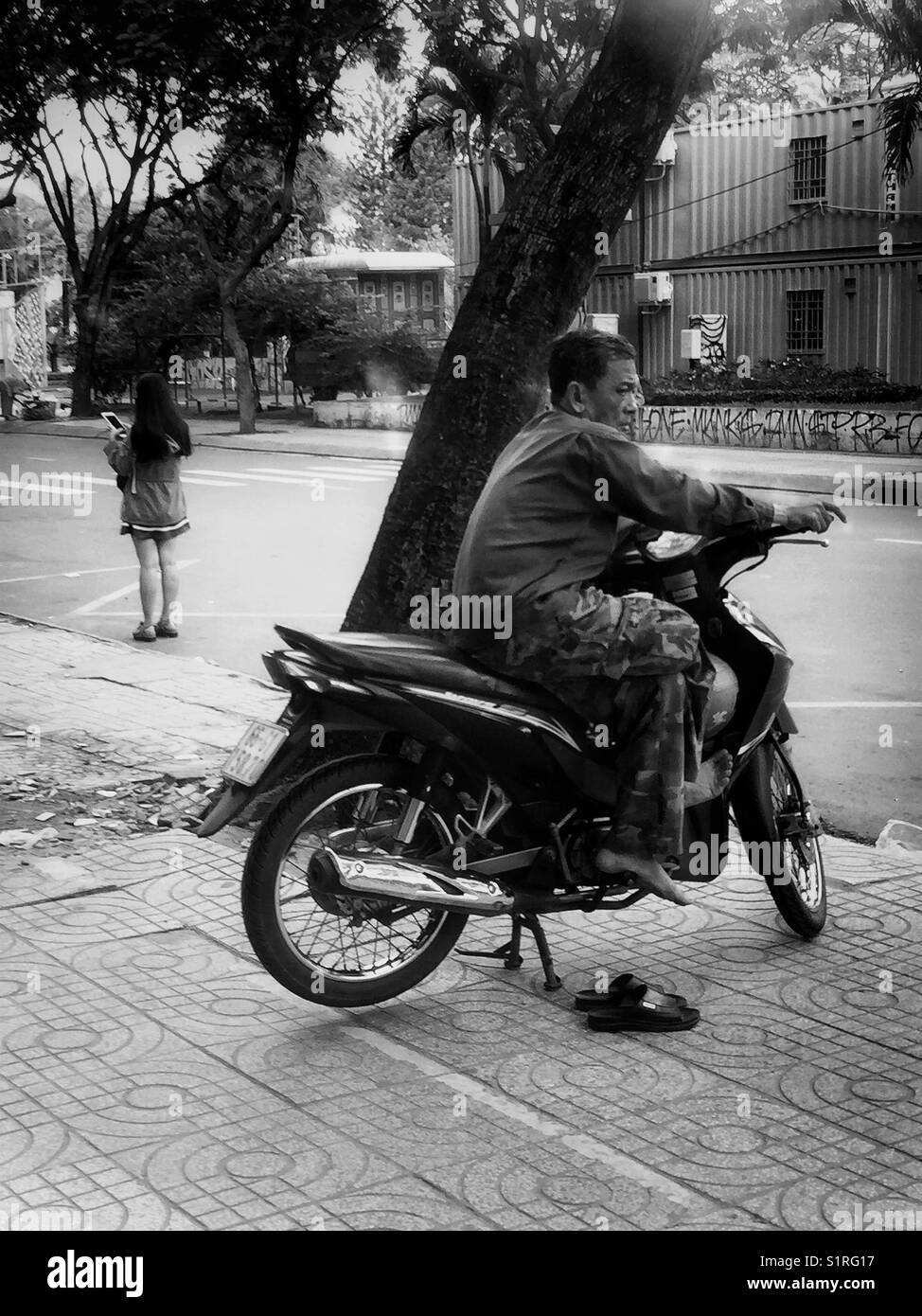 Two people. - Smartphone Captured Stock Image