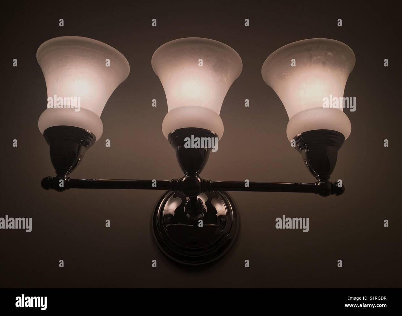 Light Fixture in Bathroom Stock Photo Alamy