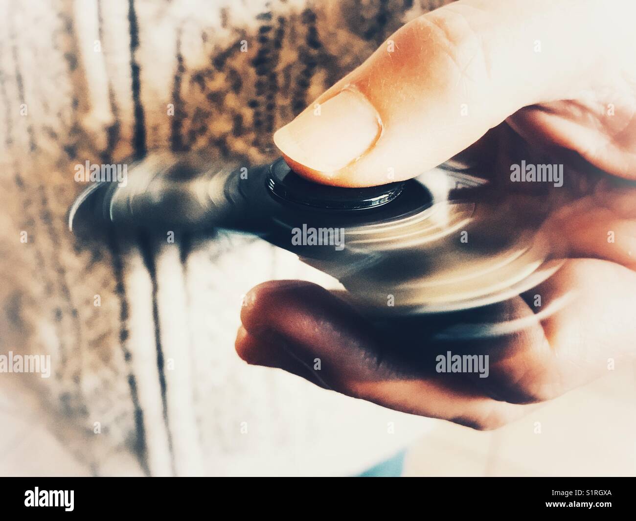 Fidget spinner - Smartphone Captured Stock Image