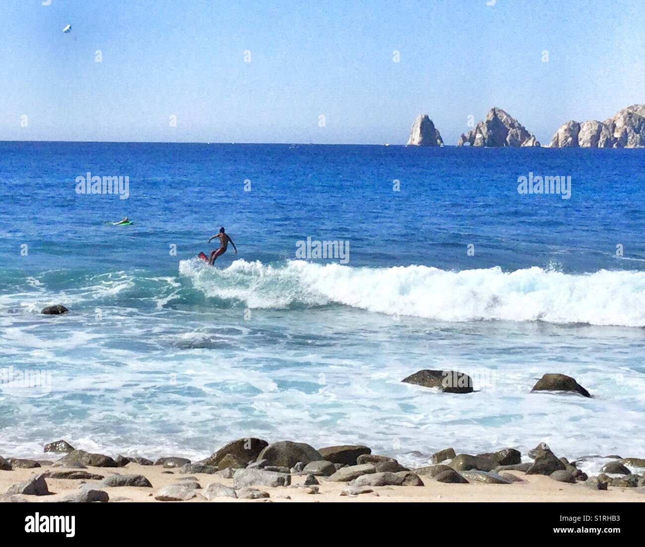 Surf’s up on the Sea of Cortez, Mexico. - Smartphone Captured Stock Image