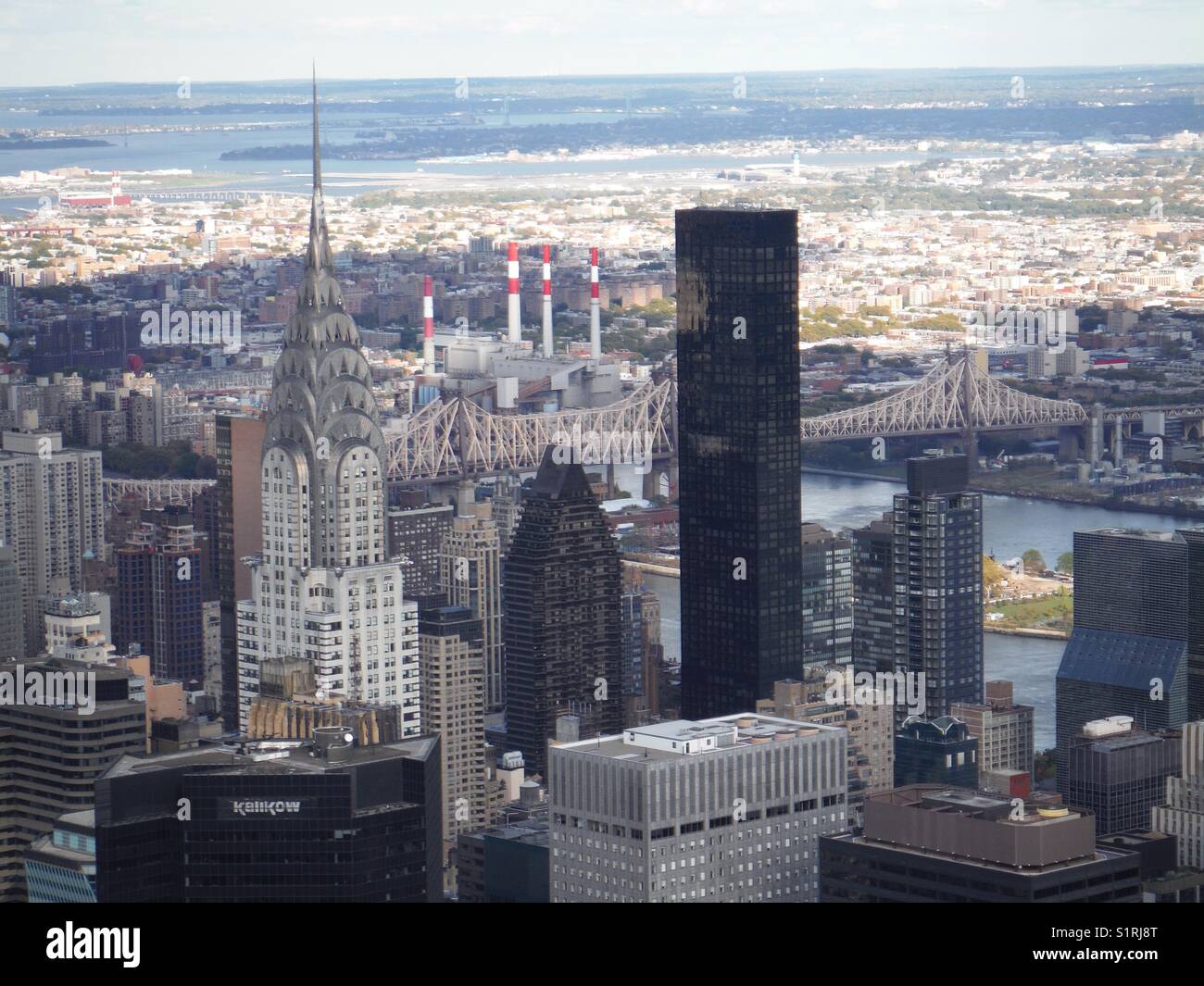 View over New York from the Empire State Building Stock Photo