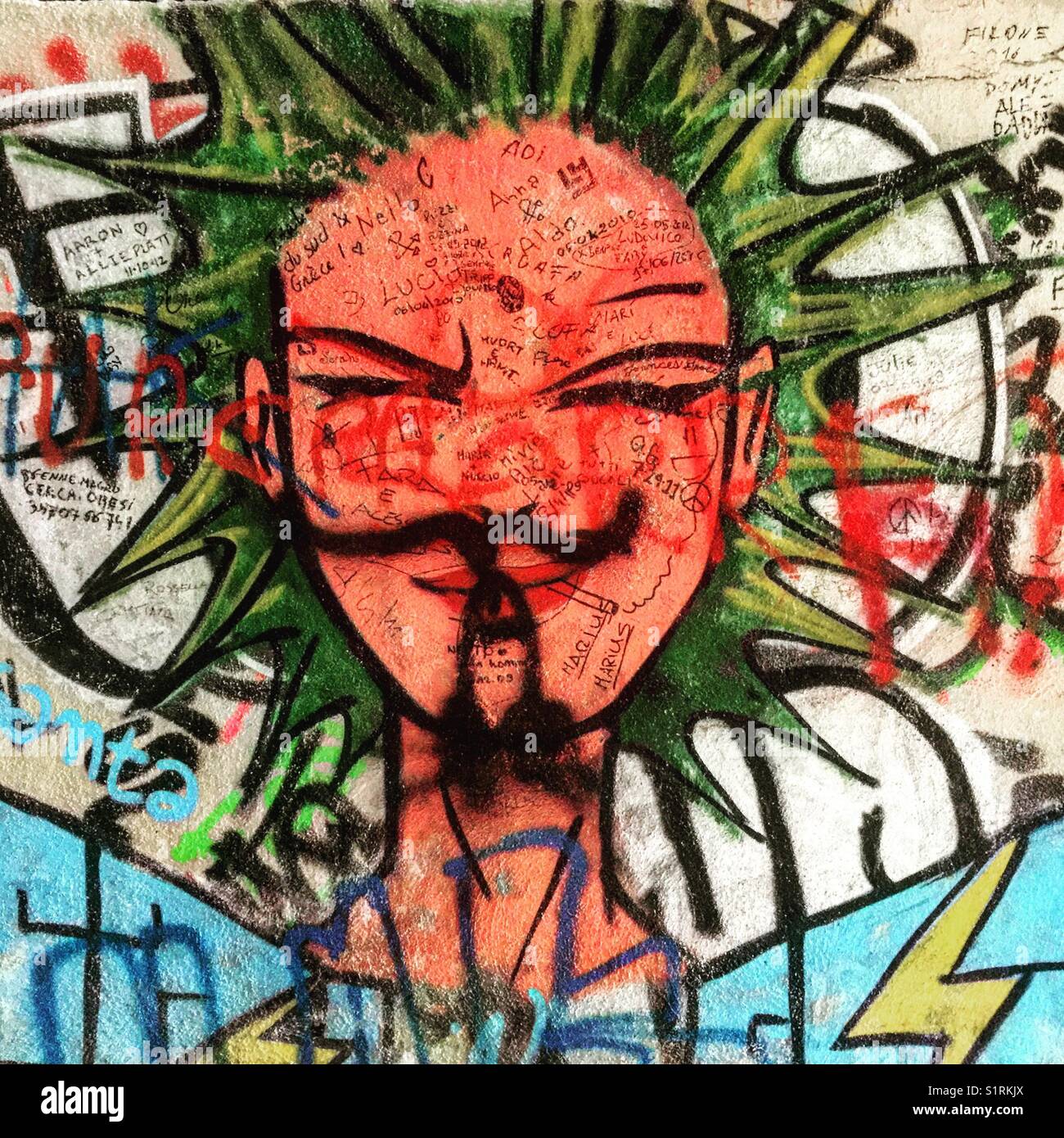 Sorrento graffiti - Smartphone Captured Stock Image