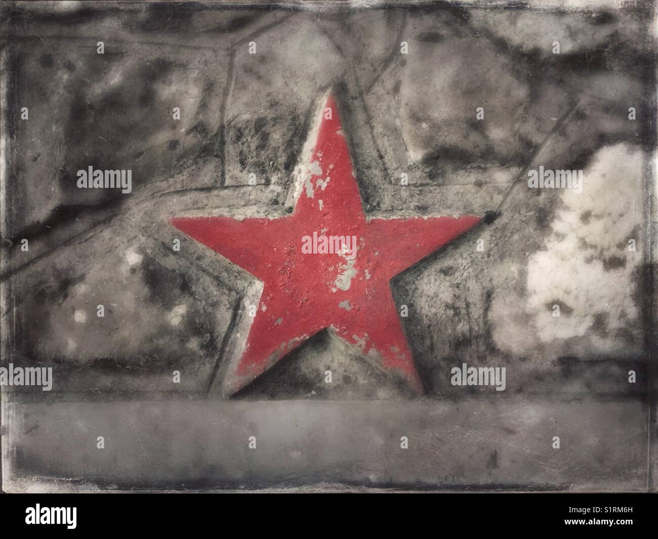 Five-pointed red star - Smartphone Captured Stock Image