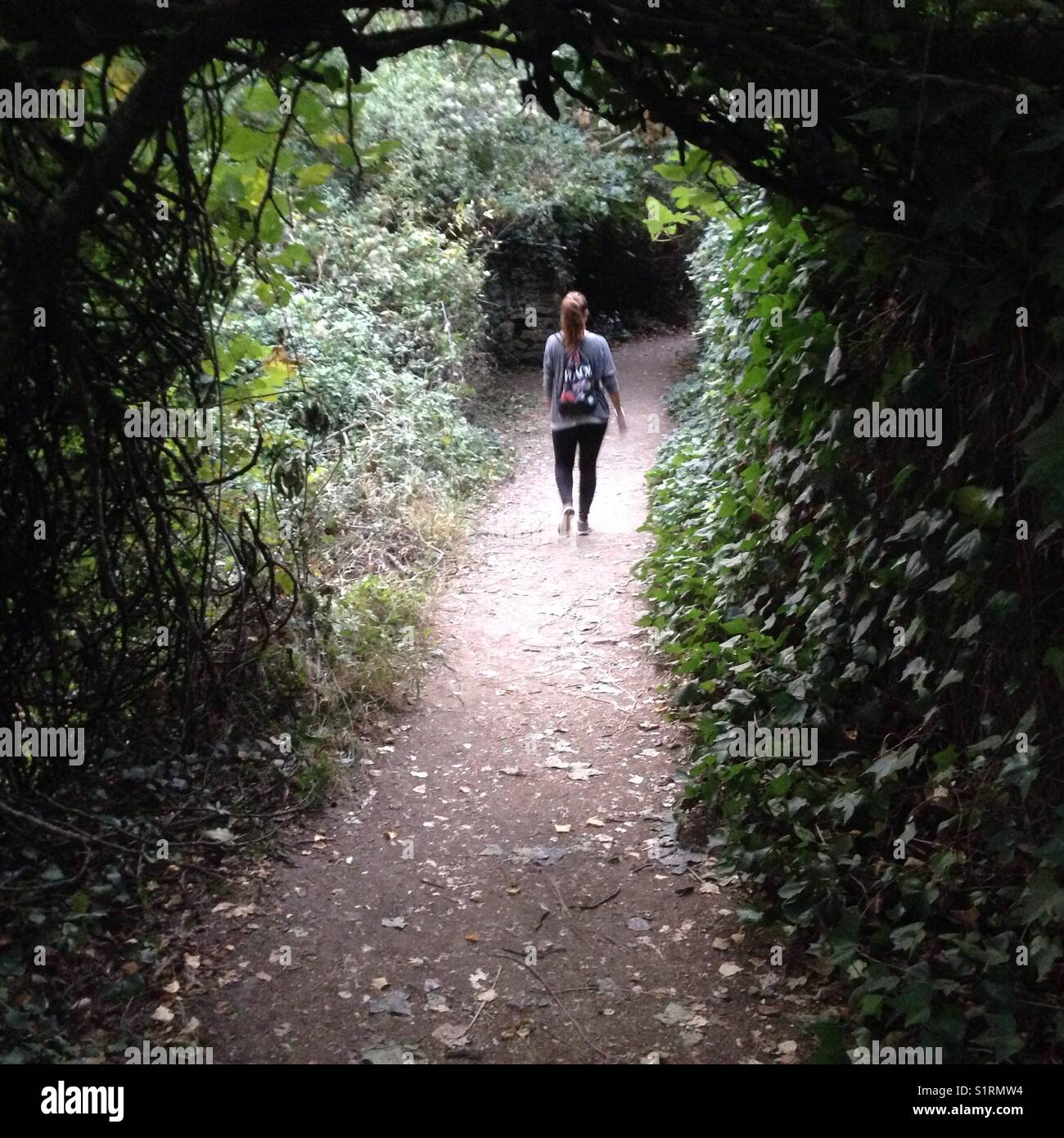 Walking in the way, Sierra de Cadiz. Andalusia , Spain Stock Photo