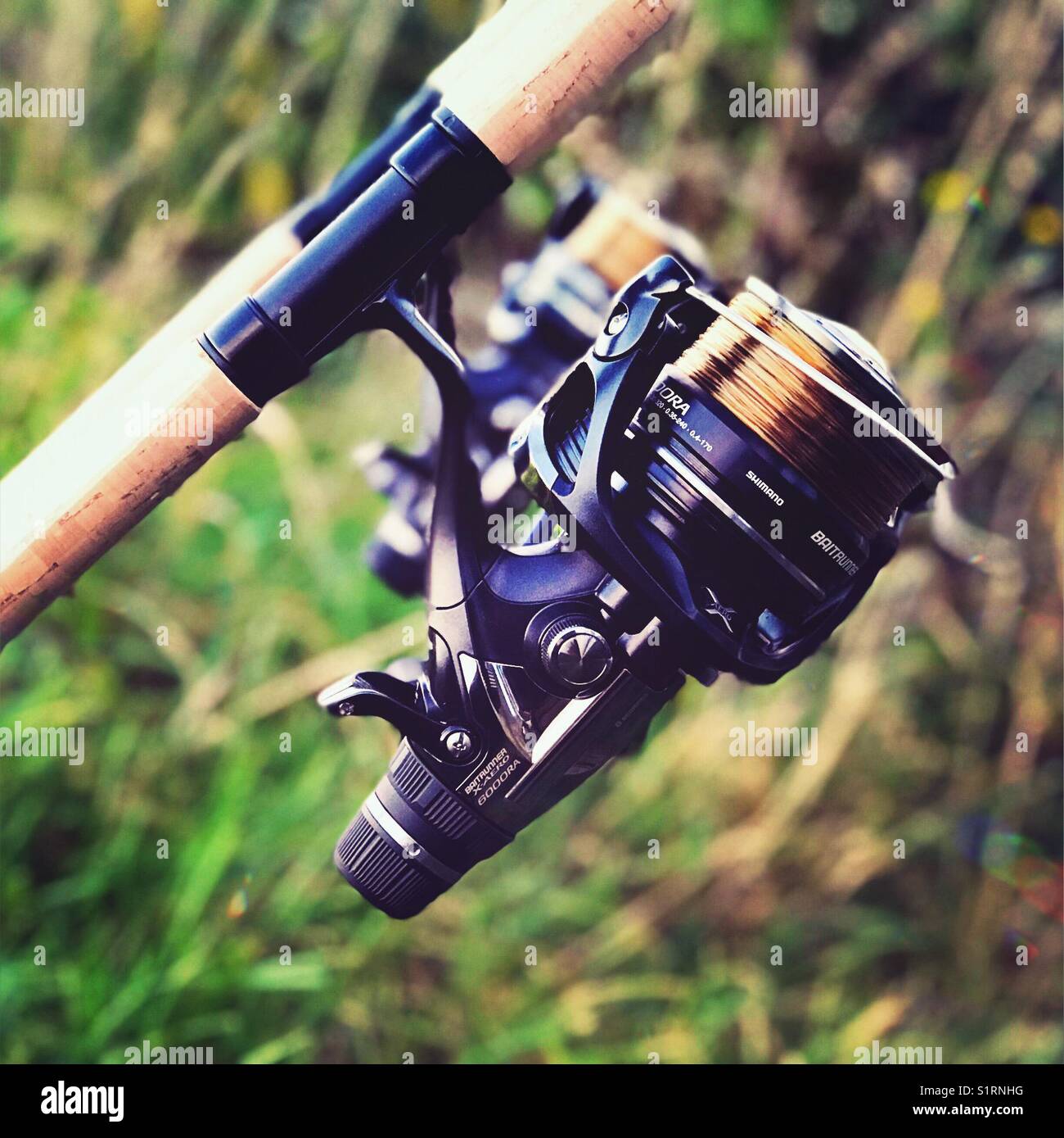 Fishing reels Stock Photo