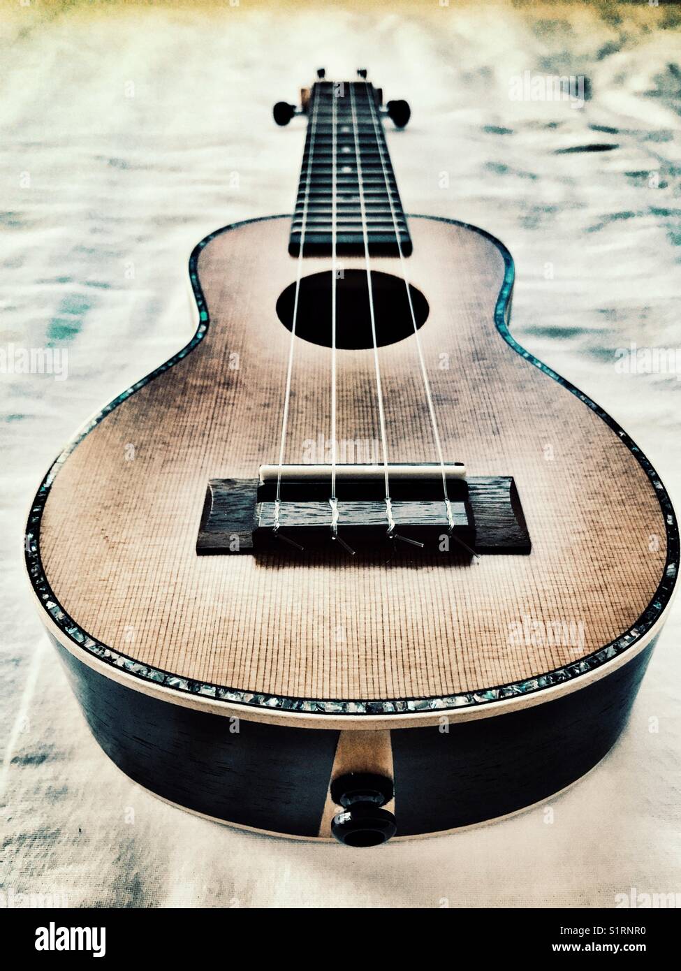Soprano ukulele - Smartphone Captured Stock Image