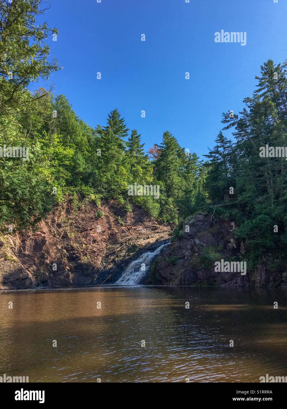 Superior Falls, Hurly, Wisconsin - Smartphone Captured Stock Image