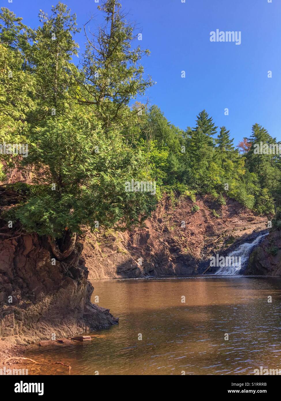 Superior Falls, Hurly, Wisconsin - Smartphone Captured Stock Image
