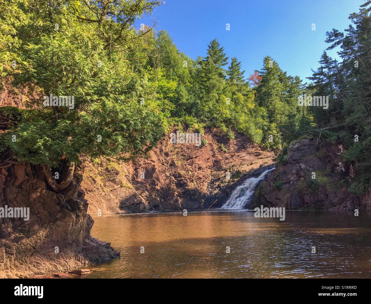 Superior Falls, Hurly, Wisconsin - Smartphone Captured Stock Image