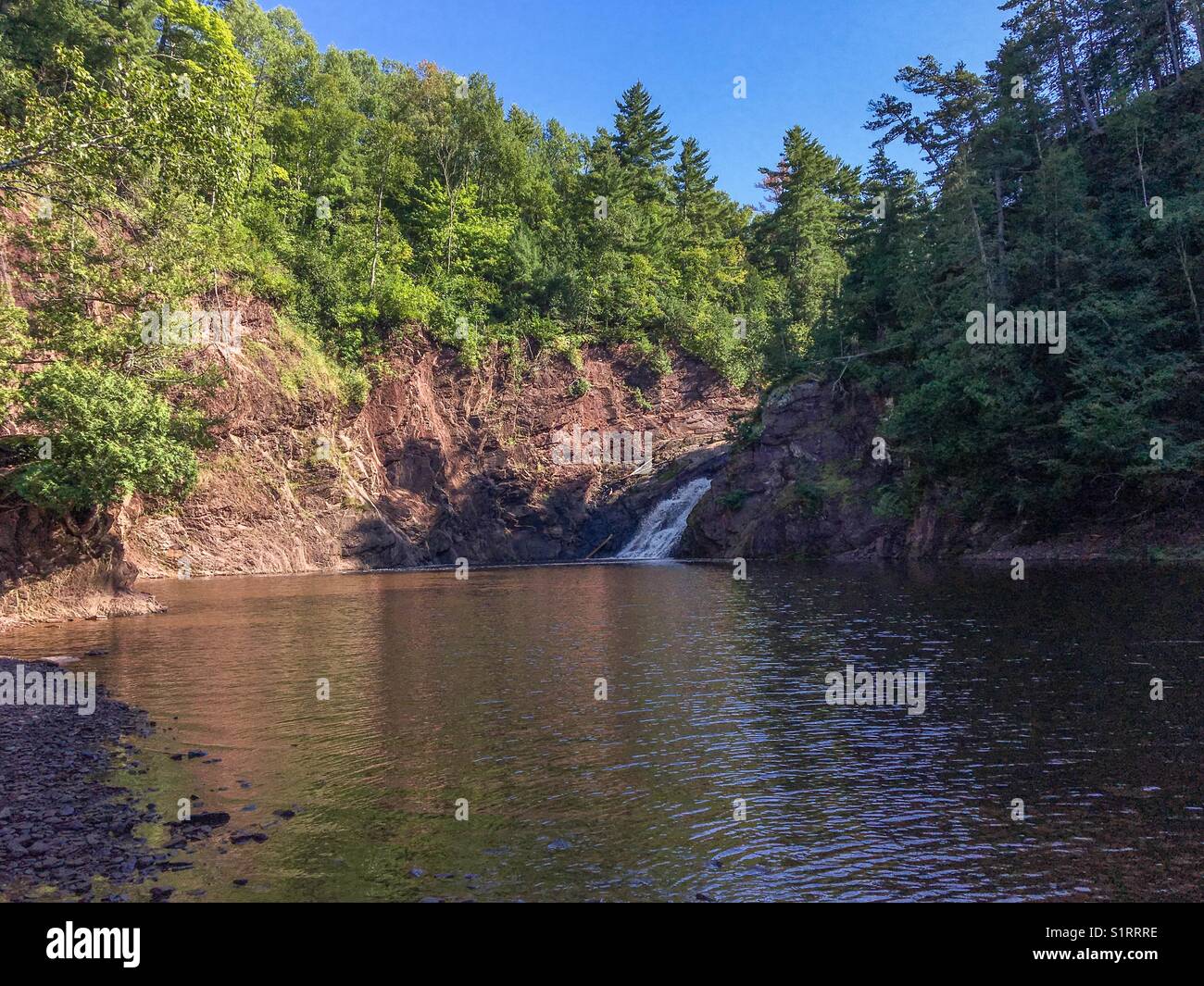 Superior Falls, Hurly, Wisconsin - Smartphone Captured Stock Image