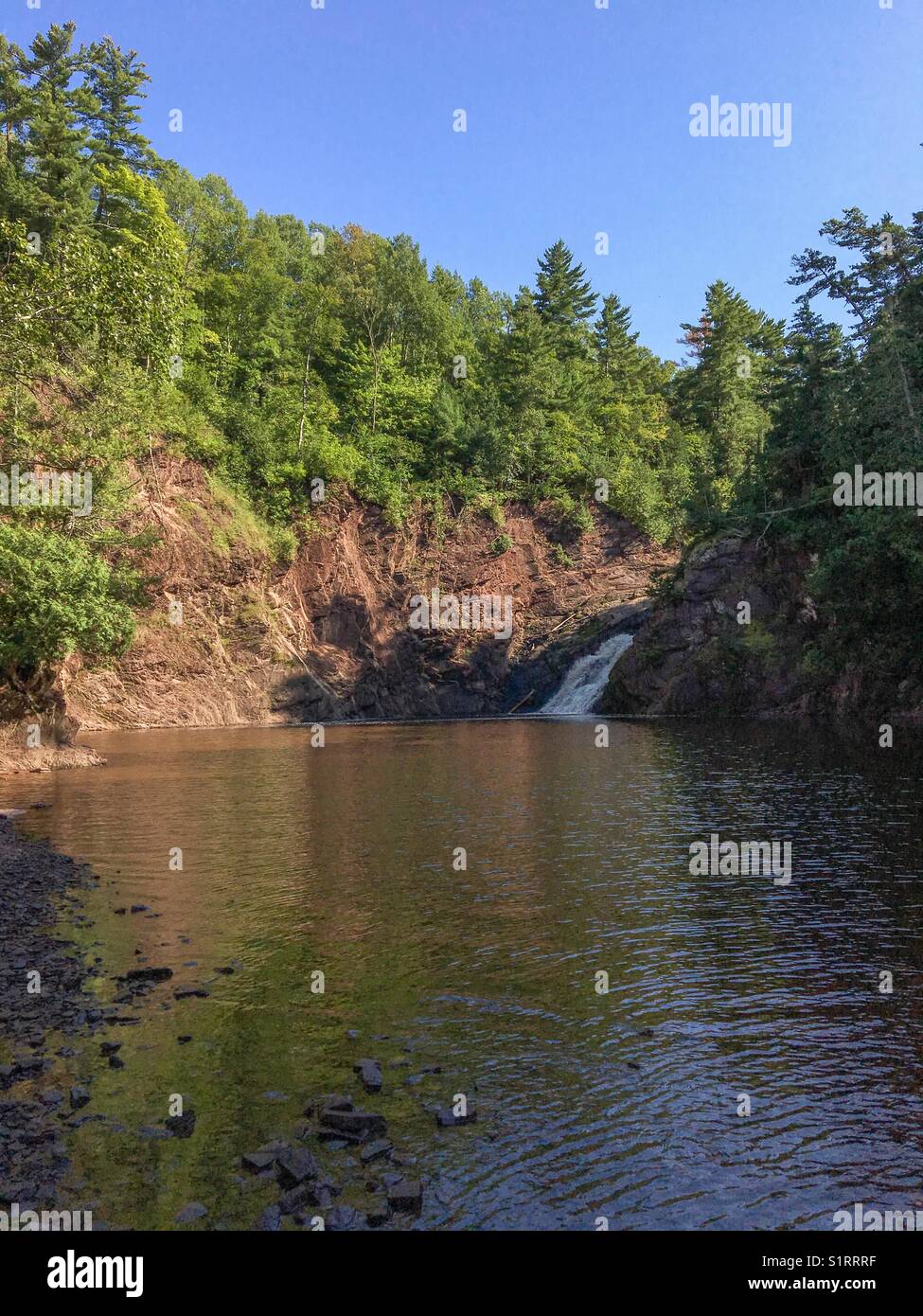 Superior Falls, Hurly, Wisconsin - Smartphone Captured Stock Image